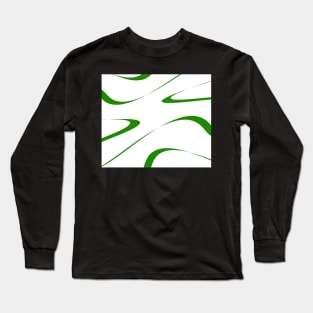 Abstract - green and white. Long Sleeve T-Shirt